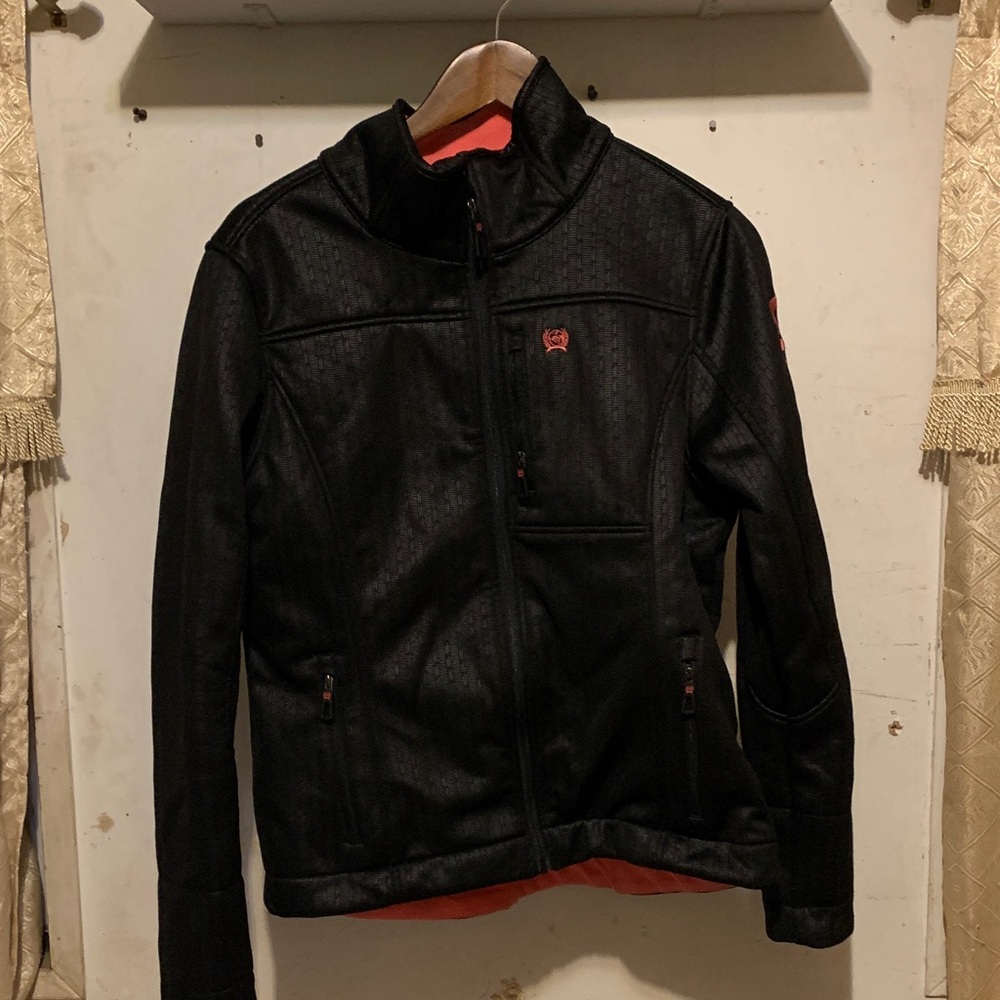 Cinch Concealed Carry Black Jacket with Hot Pink Trim Size Medium